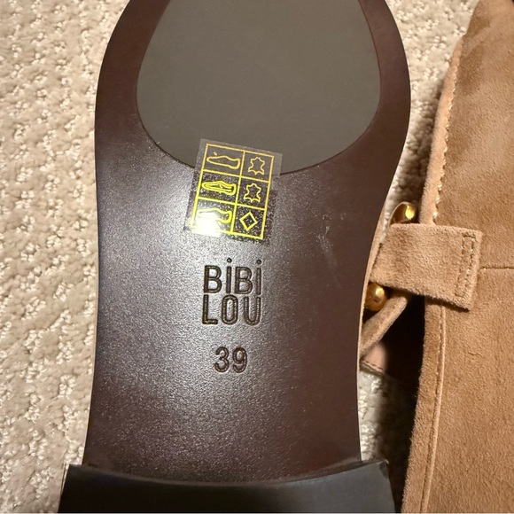 Bibi Lou Anthropologie Zagreb Suede Loafers Camel Tan Size 39/8.5 - Picture 10 of 11